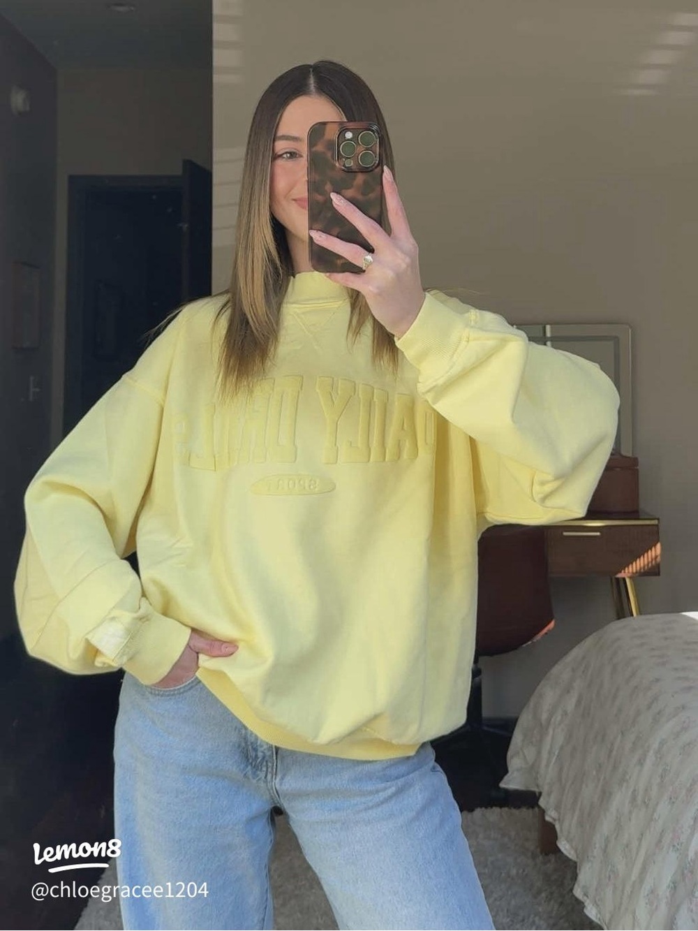 Daily Drills yellow Crewneck SweatShirt Size M